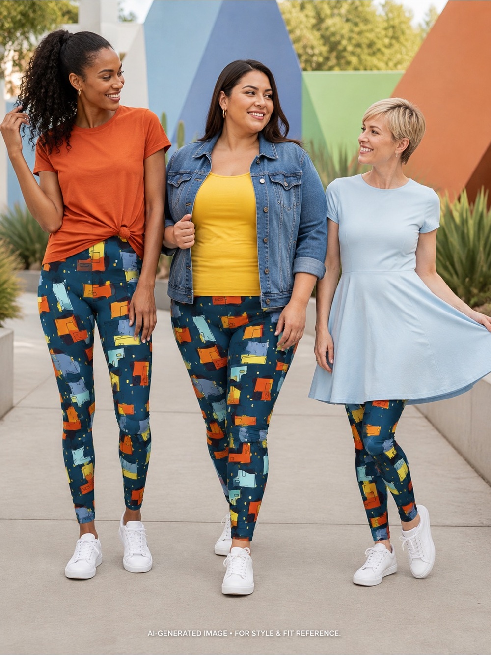Lularoe Abstract Block Print Leggings